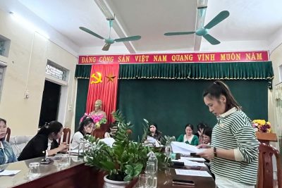 HỘI NGHỊ KIỂM ĐIỂM, ĐÁNH GIÁ CHẤT LƯỢNG ĐẢNG VIÊN CHI BỘ TRƯỜNG MẦM NON ĐIỀN XÁ NĂM 2025